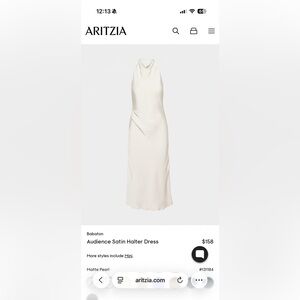 Aritzia Babaton Audience Satin Halter Dress